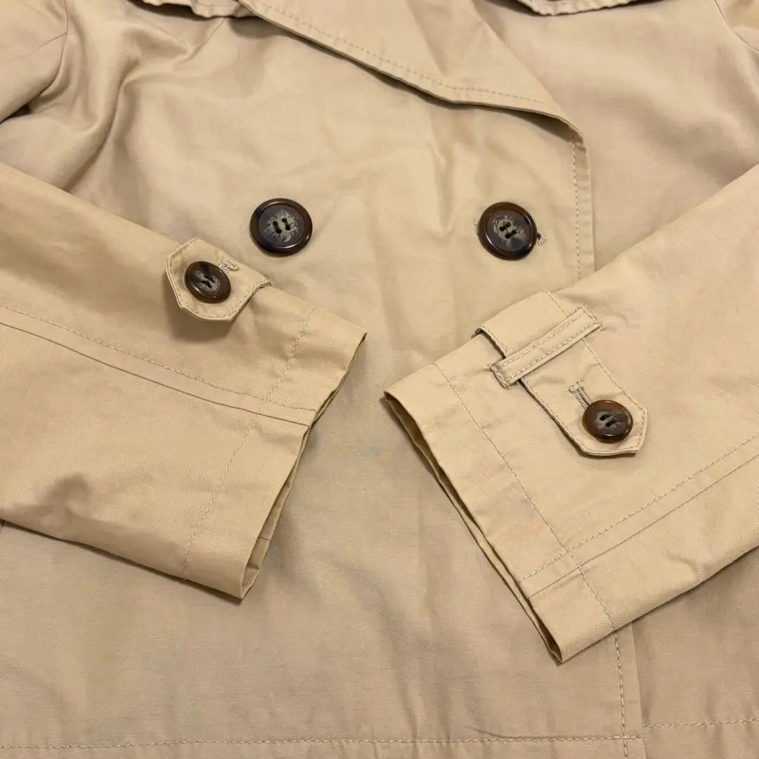 [Majestic Legon] Trench coat, short length, beige, commuting [M]