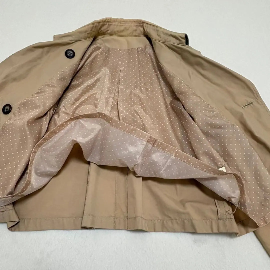 [Majestic Legon] Trench coat, short length, beige, commuting [M]