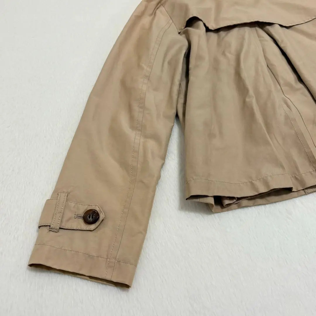 [Majestic Legon] Trench coat, short length, beige, commuting [M]