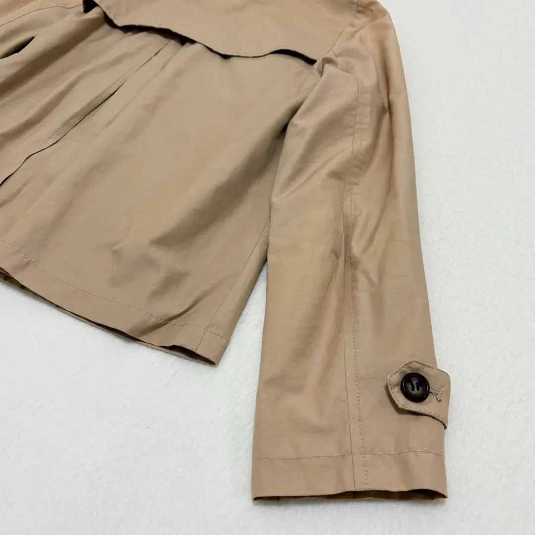 [Majestic Legon] Trench coat, short length, beige, commuting [M]