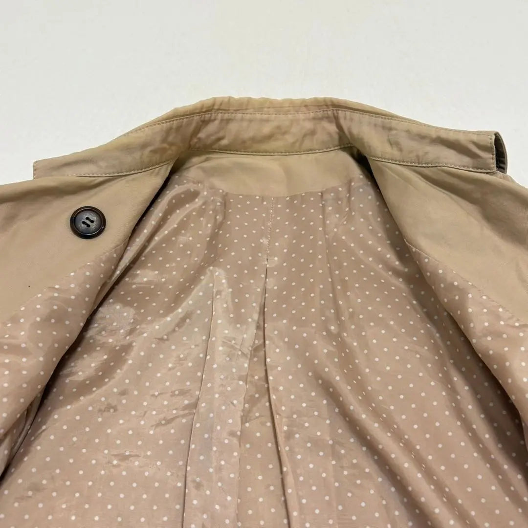 [Majestic Legon] Trench coat, short length, beige, commuting [M]