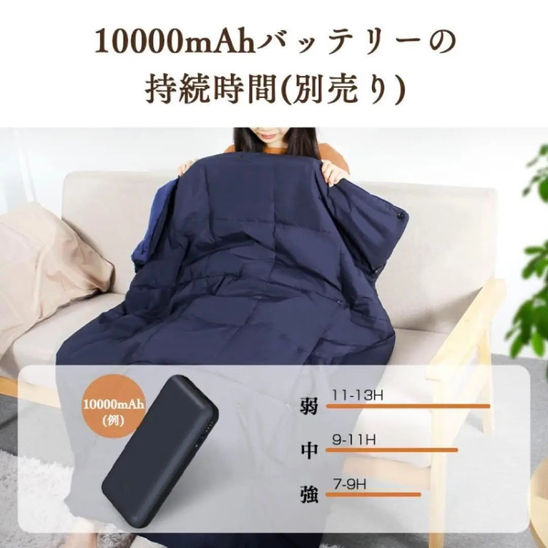 ⭐️Wearable electric blanket, large-range heating heater, double-use electric lap blanket, washable