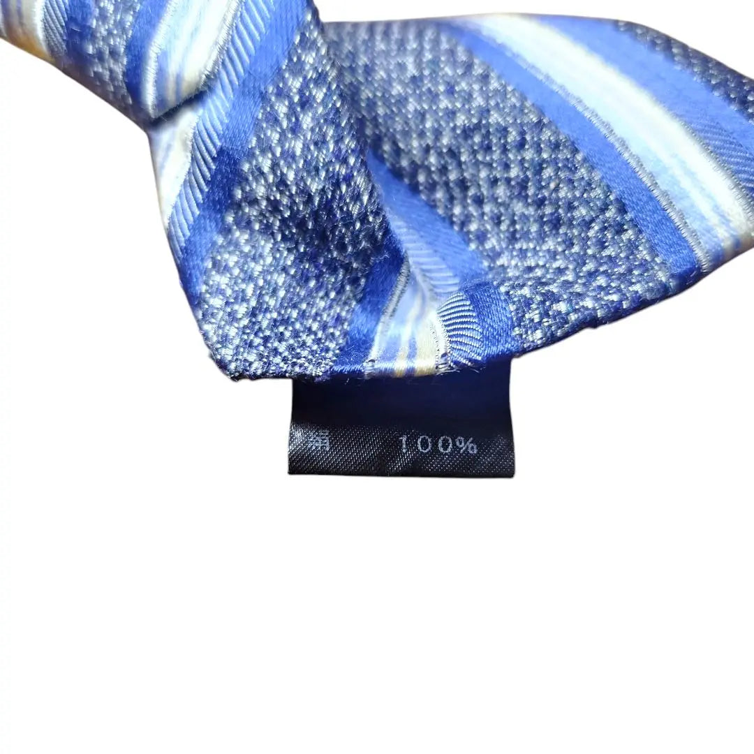 TAKEO KIKUCHI Tie 100% Silk Stripe Handmade