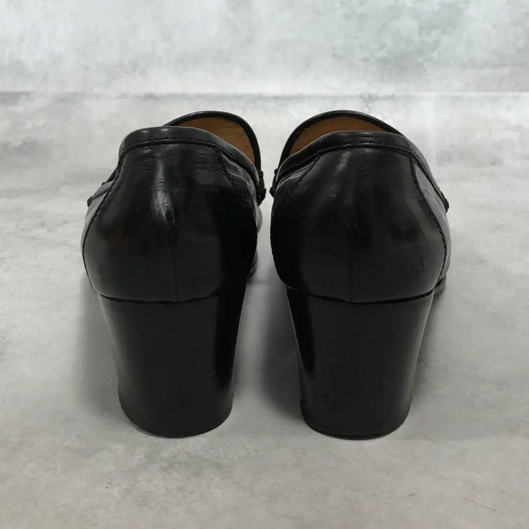 Beautiful condition ✨ Hermes Constance Thick Heel Loafers 23cm Black with storage bag