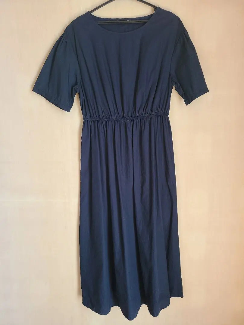 DAZY Short Sleeve Shirt Dress Navy L