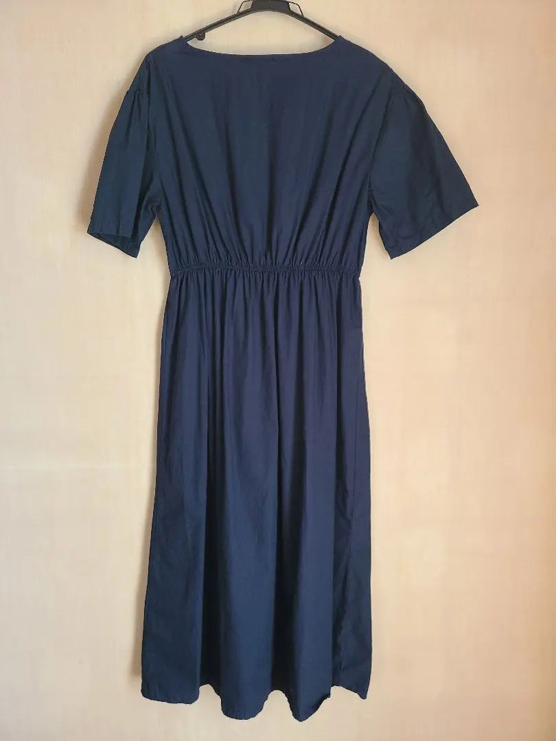 DAZY Short Sleeve Shirt Dress Navy L