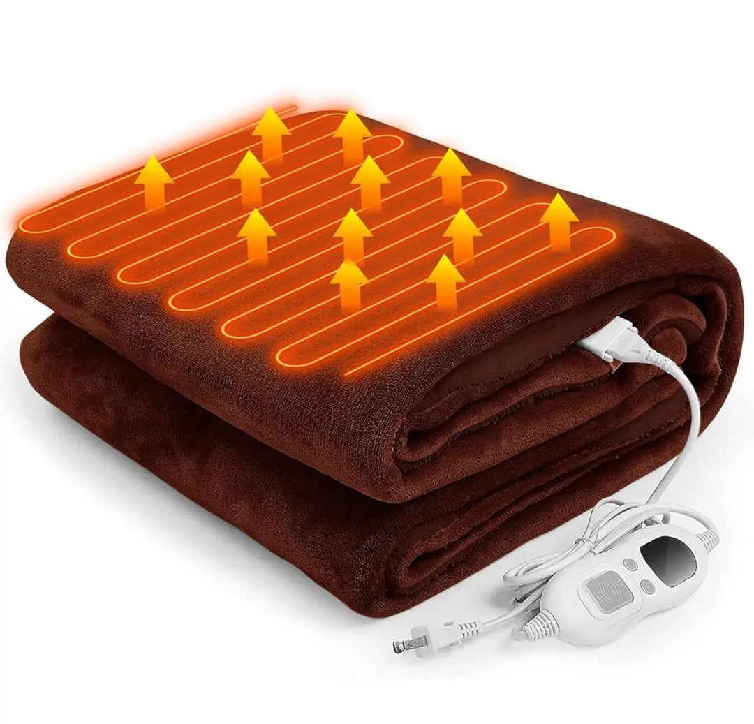 Electric blanket, lap blanket, bed blanket, extremely warm flannel, 6-stage temperature adjustment, with timer, washing