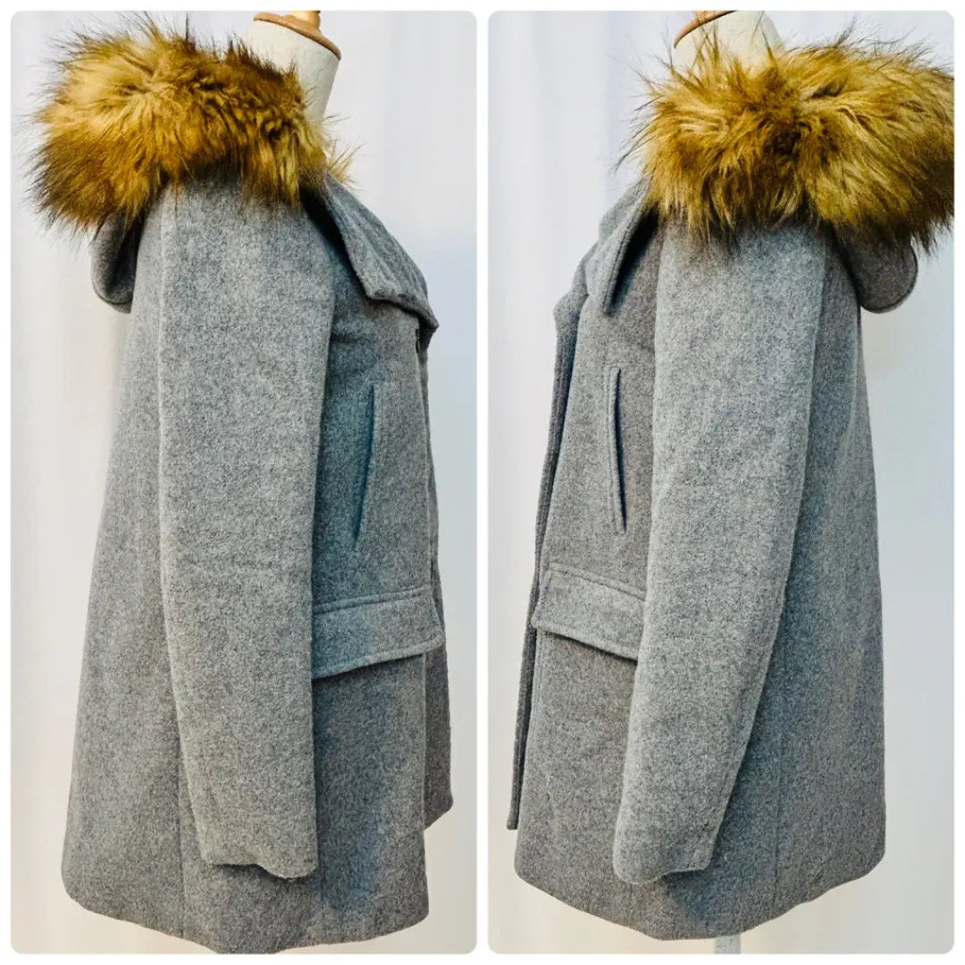 [Good condition] Zara Basic Eco Fur Food Gray P Food