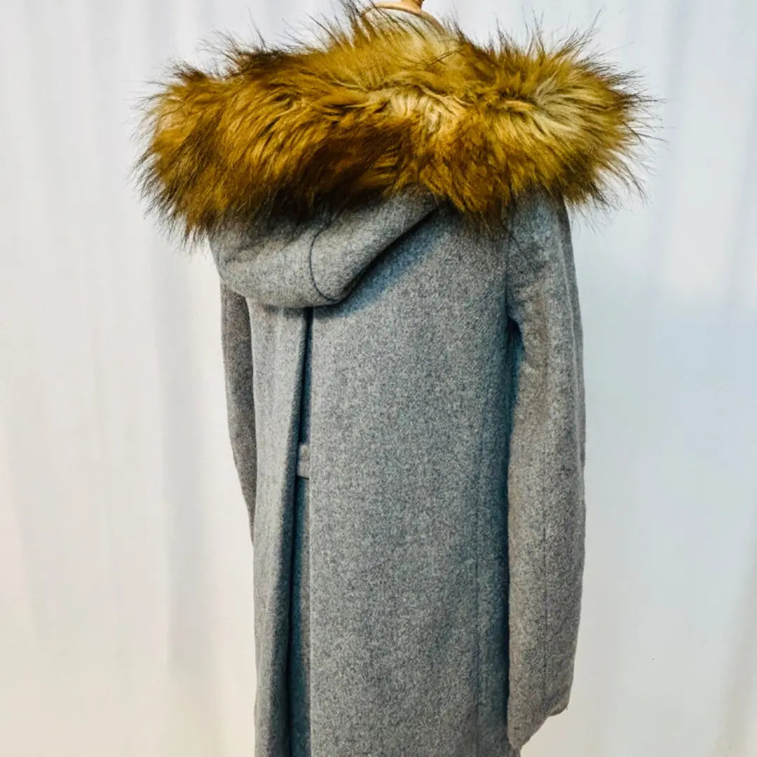 [Good condition] Zara Basic Eco Fur Food Gray P Food