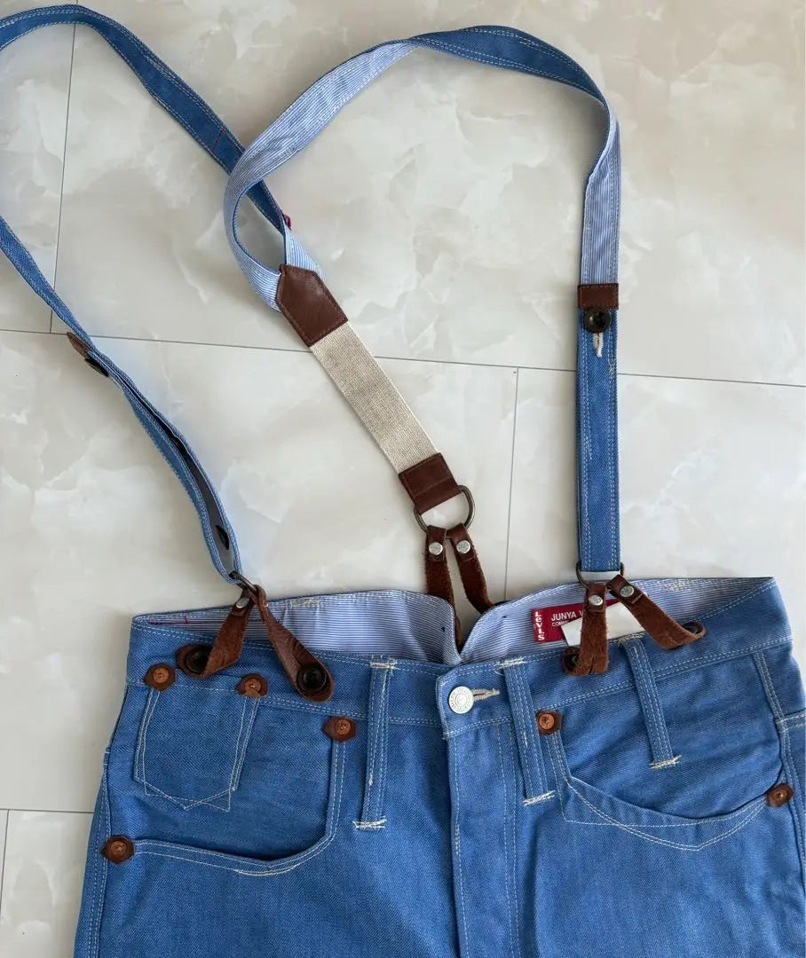 JUNYA WATANABE Name Suspender Denim Pants in Good Condition