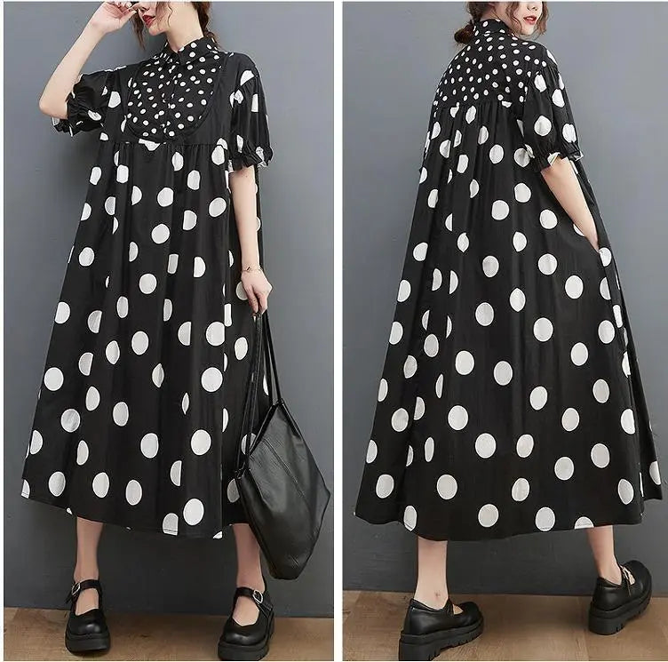 Large size ladies spring/summer long dress short sleeve maternity