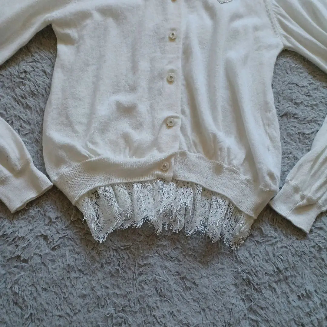 mezzo piano L (130-140) white cardigan