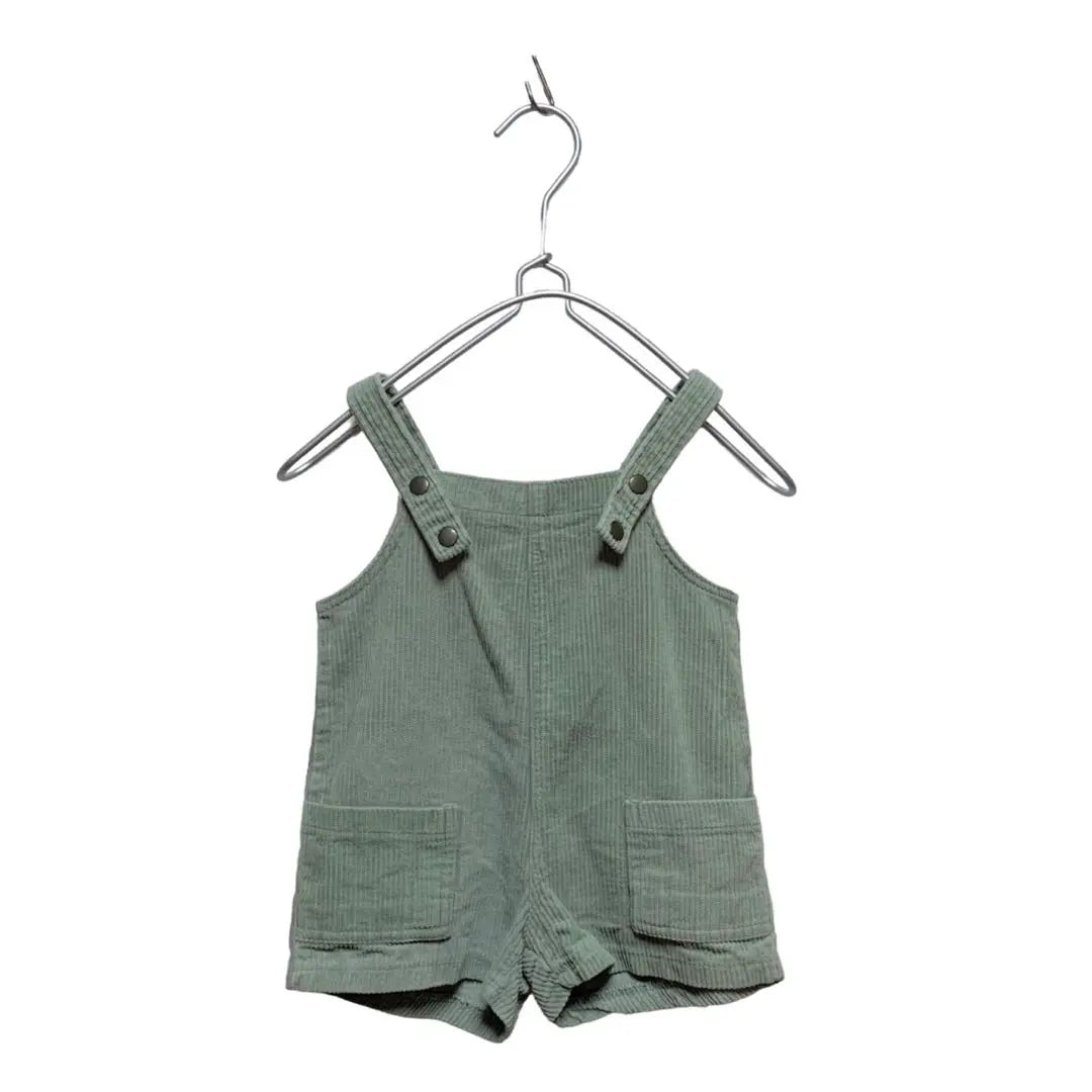 Baby 80cm Korean Children's Clothing Green Overall Salopette | ベビー 80cm 韓国子ども服 くすみグリーン オーバーオール サロペット