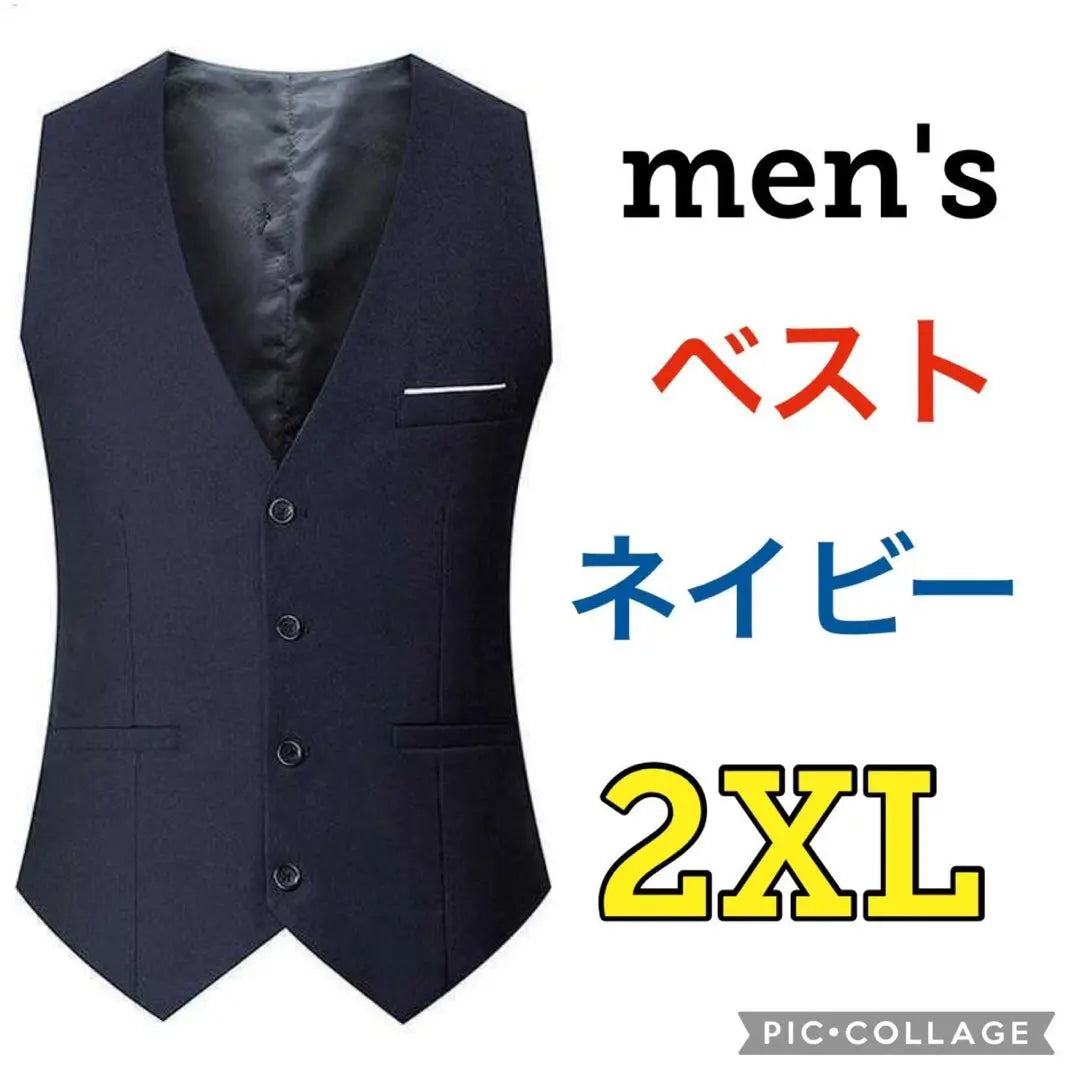 2xL Men's Suit Best Navy Suit Business Ceremony Wedding Navy