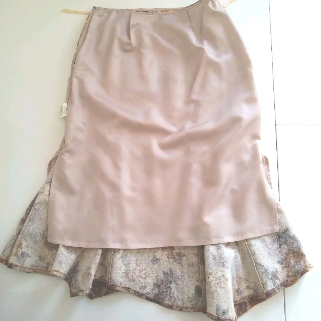 [Rare] FILM-F Retro Floral Mermaid Skirt Flare Size 3