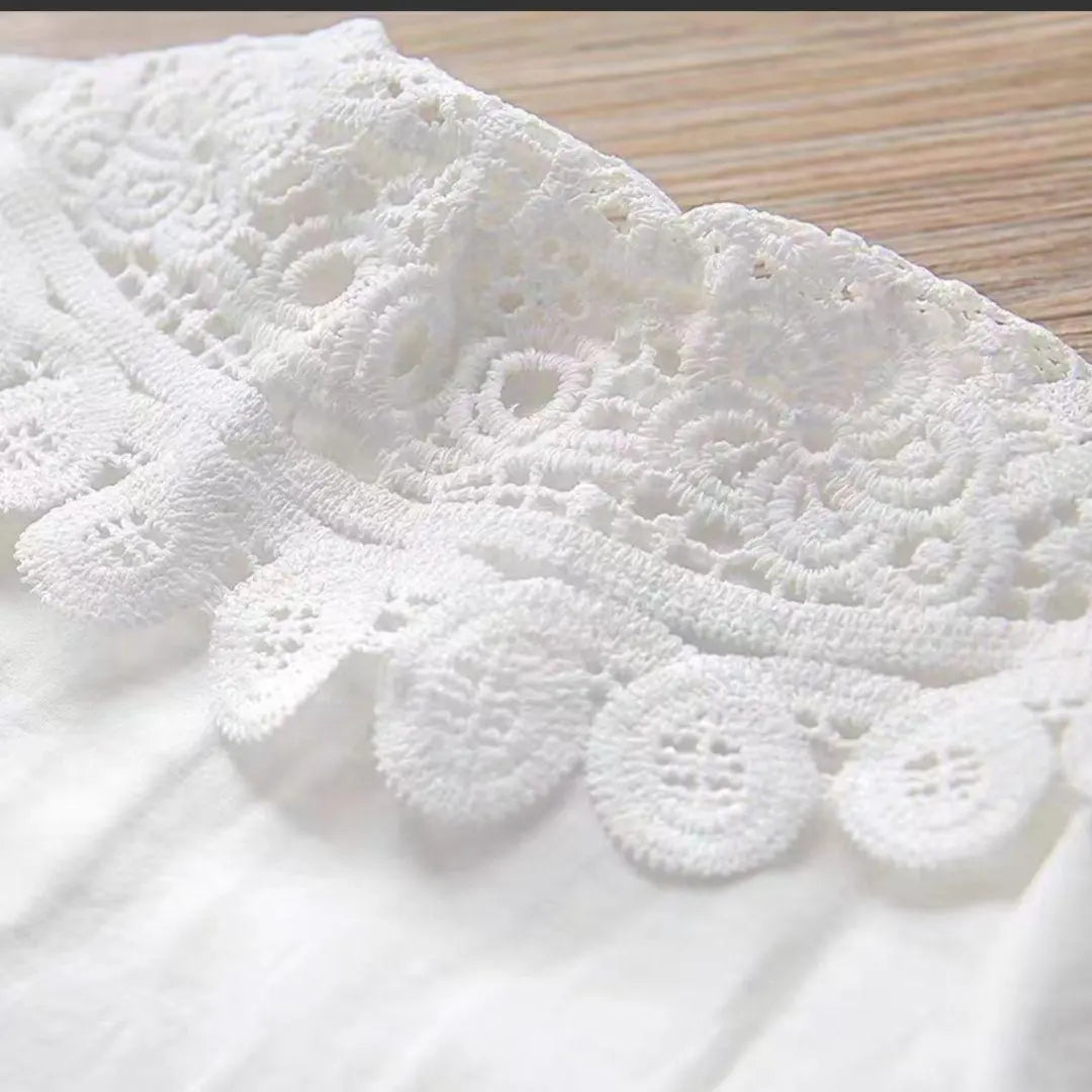 White shirt, lace collar, long sleeve shirt, 100, kindergarten entrance ceremony, graduation ceremony, girls, white shirt