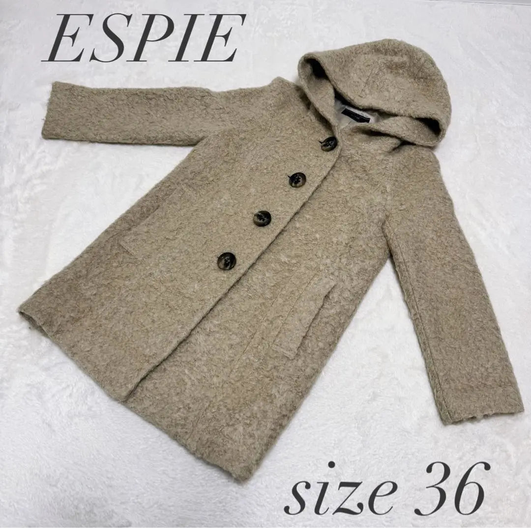 [ESPIE] ESPIE duffle coat size 36 beige beautiful condition cute