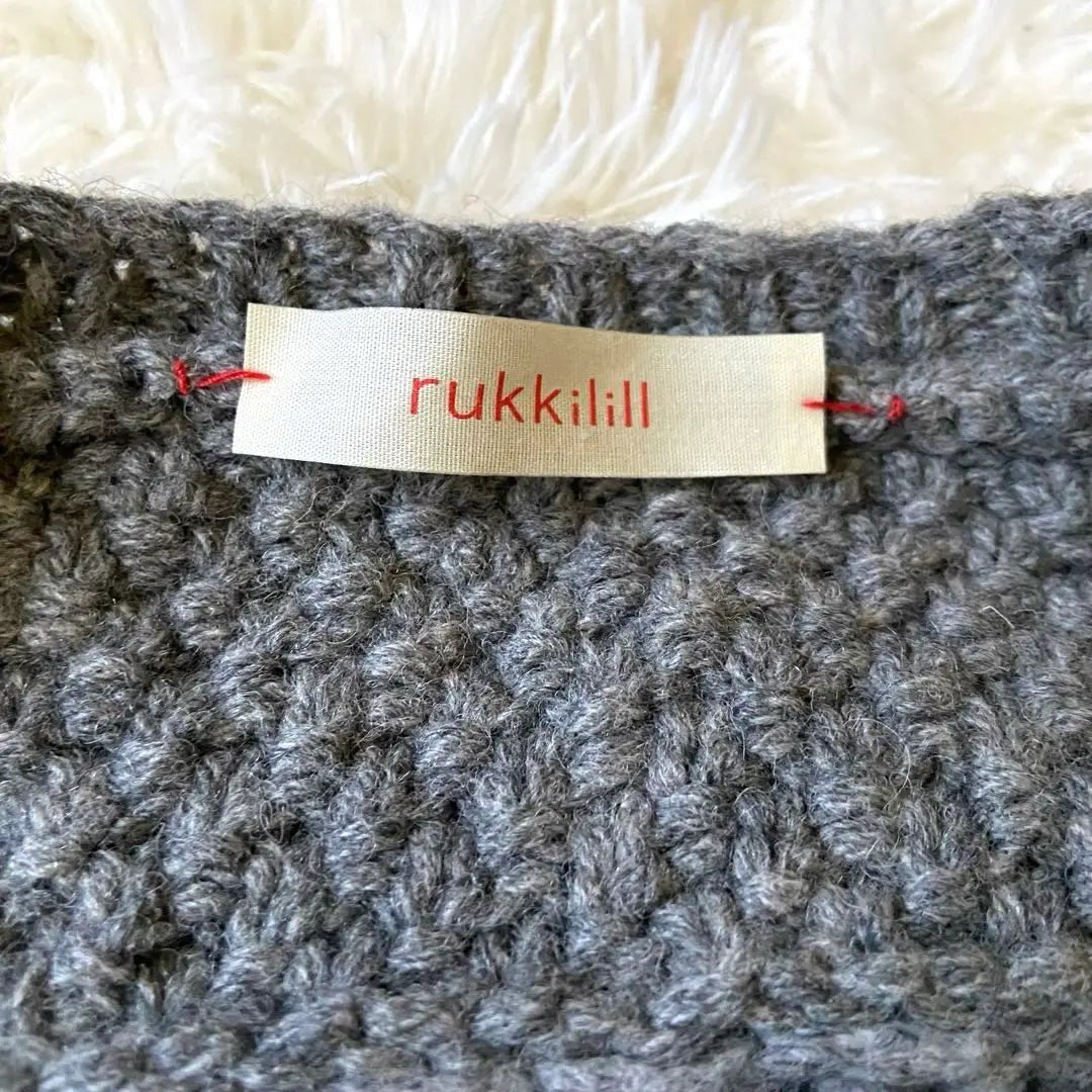 [Popular] rukkilill mohair blend cardigan cable Alan | 【人気】rukkilill ルッキリル モヘア混 カーディガン ケーブル アラン