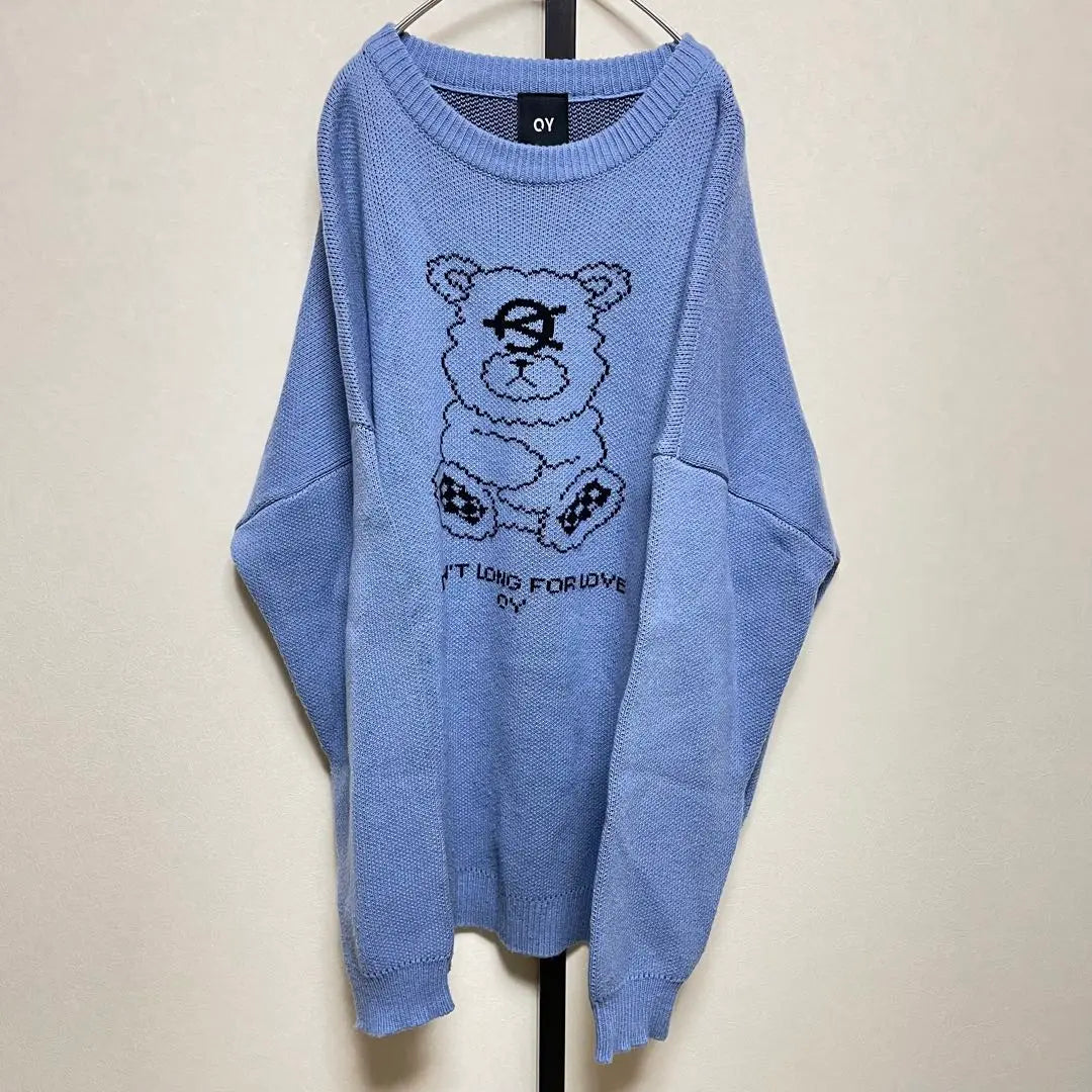 [Good condition] OY knit light blue free size