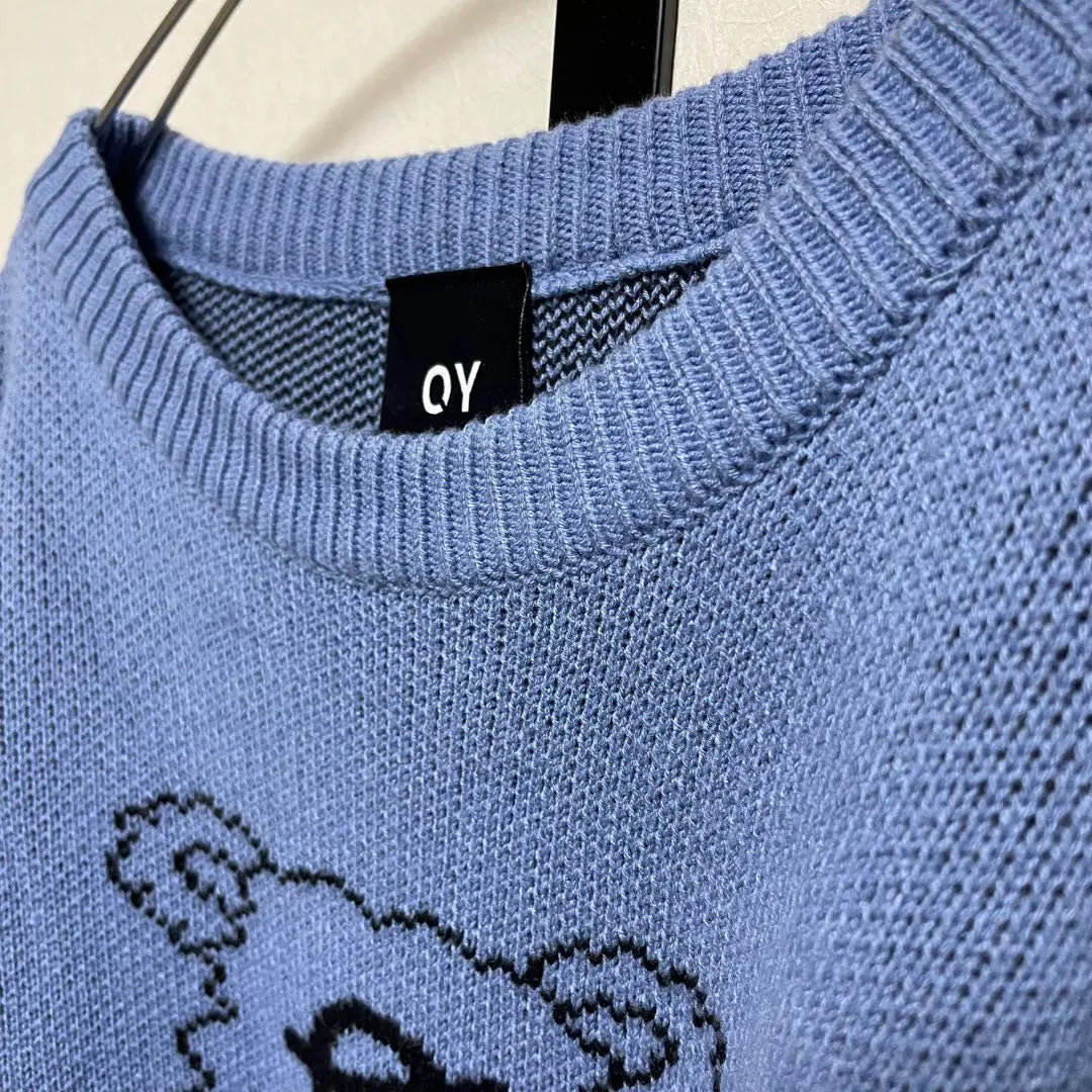 [Good condition] OY knit light blue free size