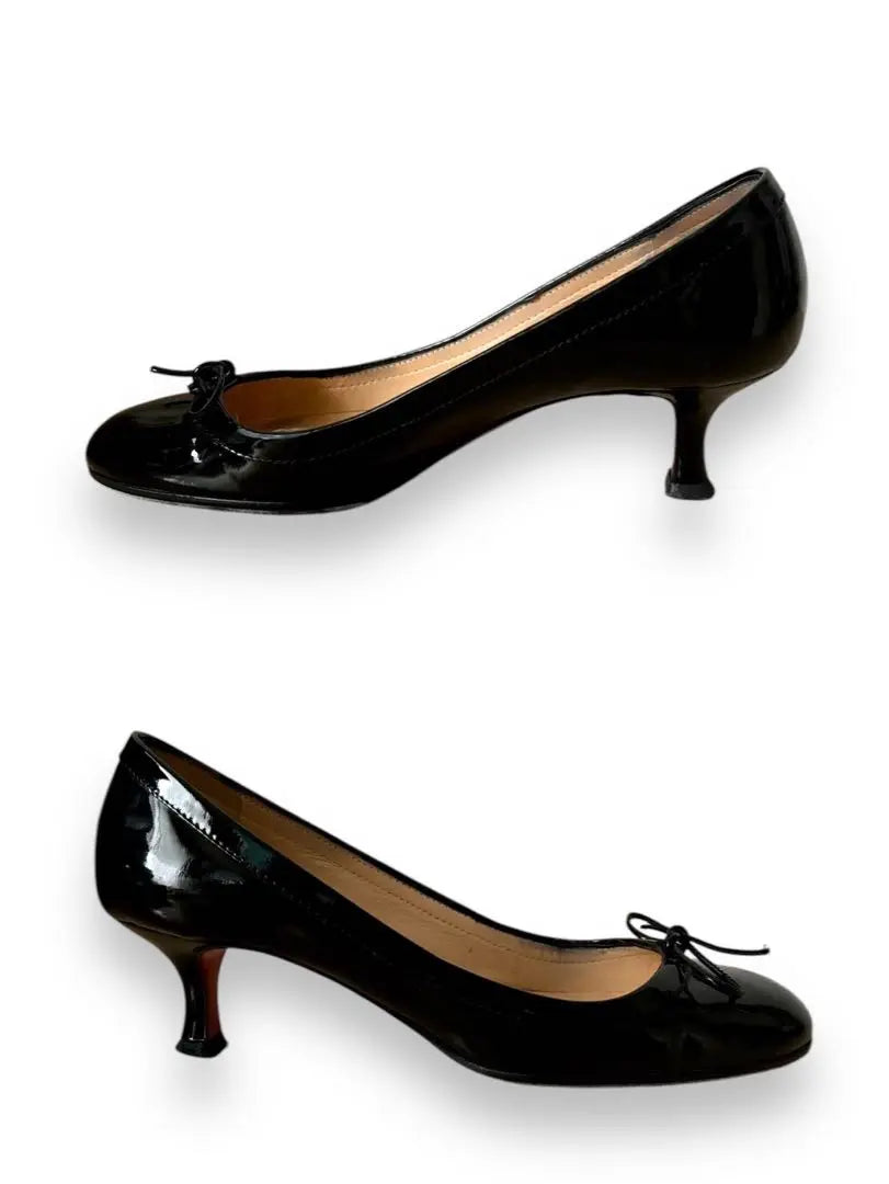 Christian Louboutin pumps, heels, black, patent leather, 36