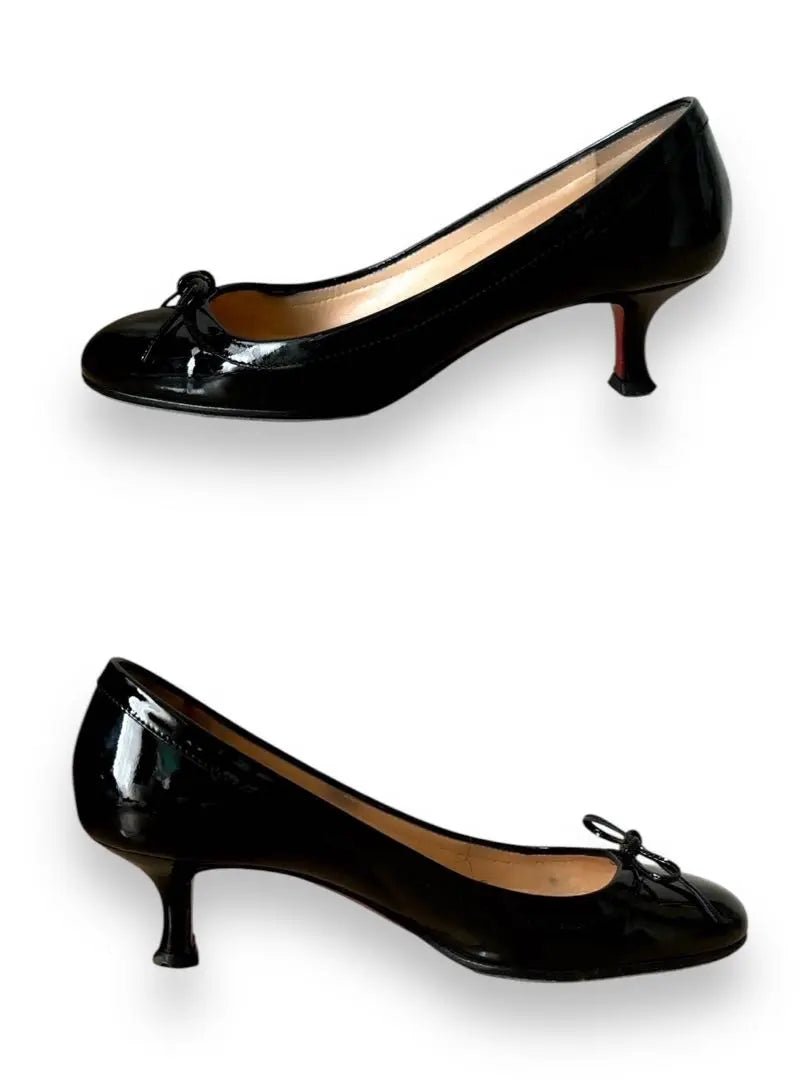 Christian Louboutin pumps, heels, black, patent leather, 36