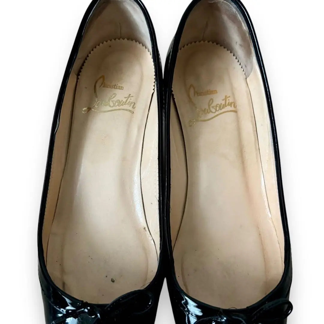 Christian Louboutin pumps, heels, black, patent leather, 36