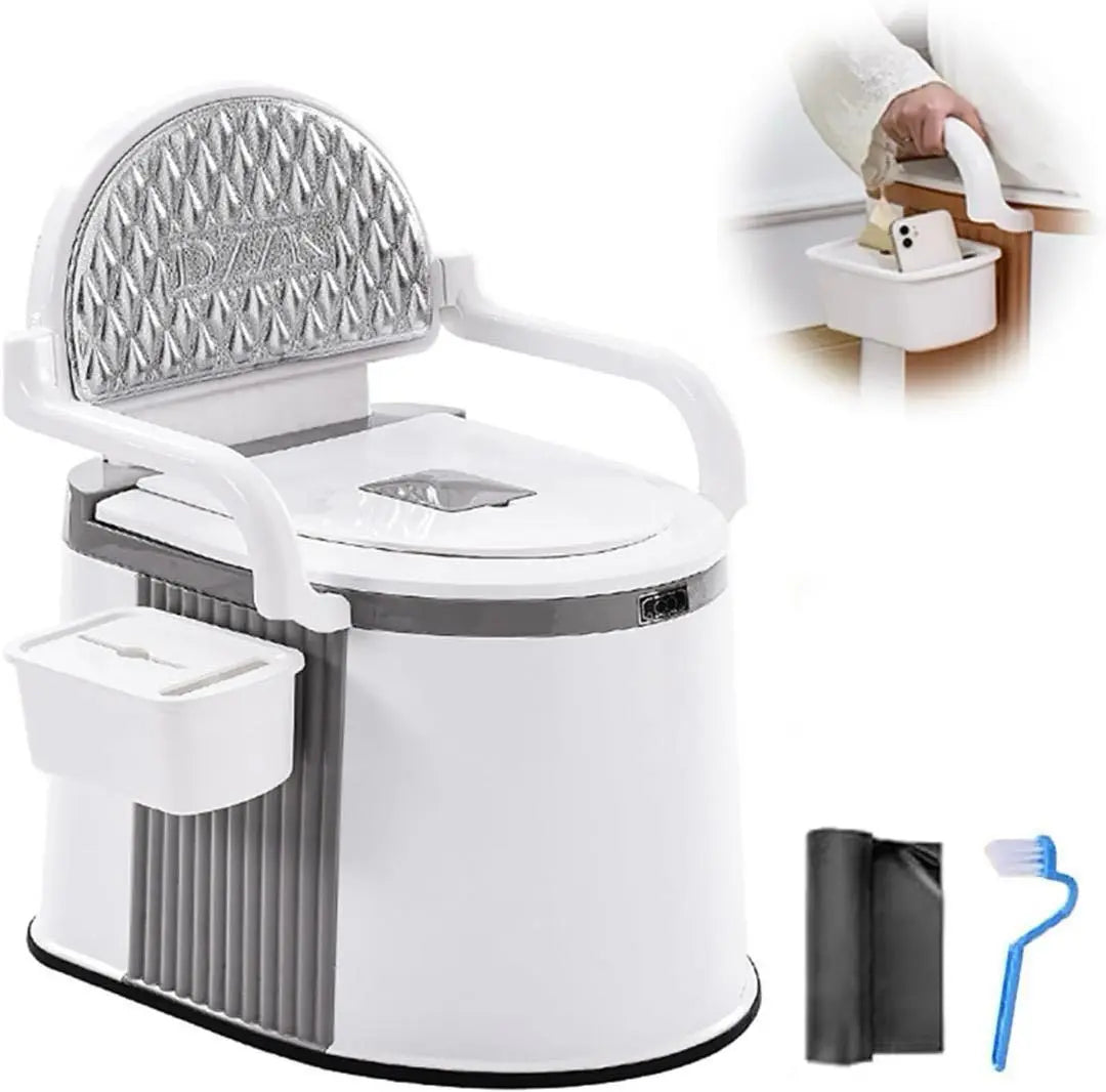 Portable toilet with handrail + emergency toilet set of 60 times