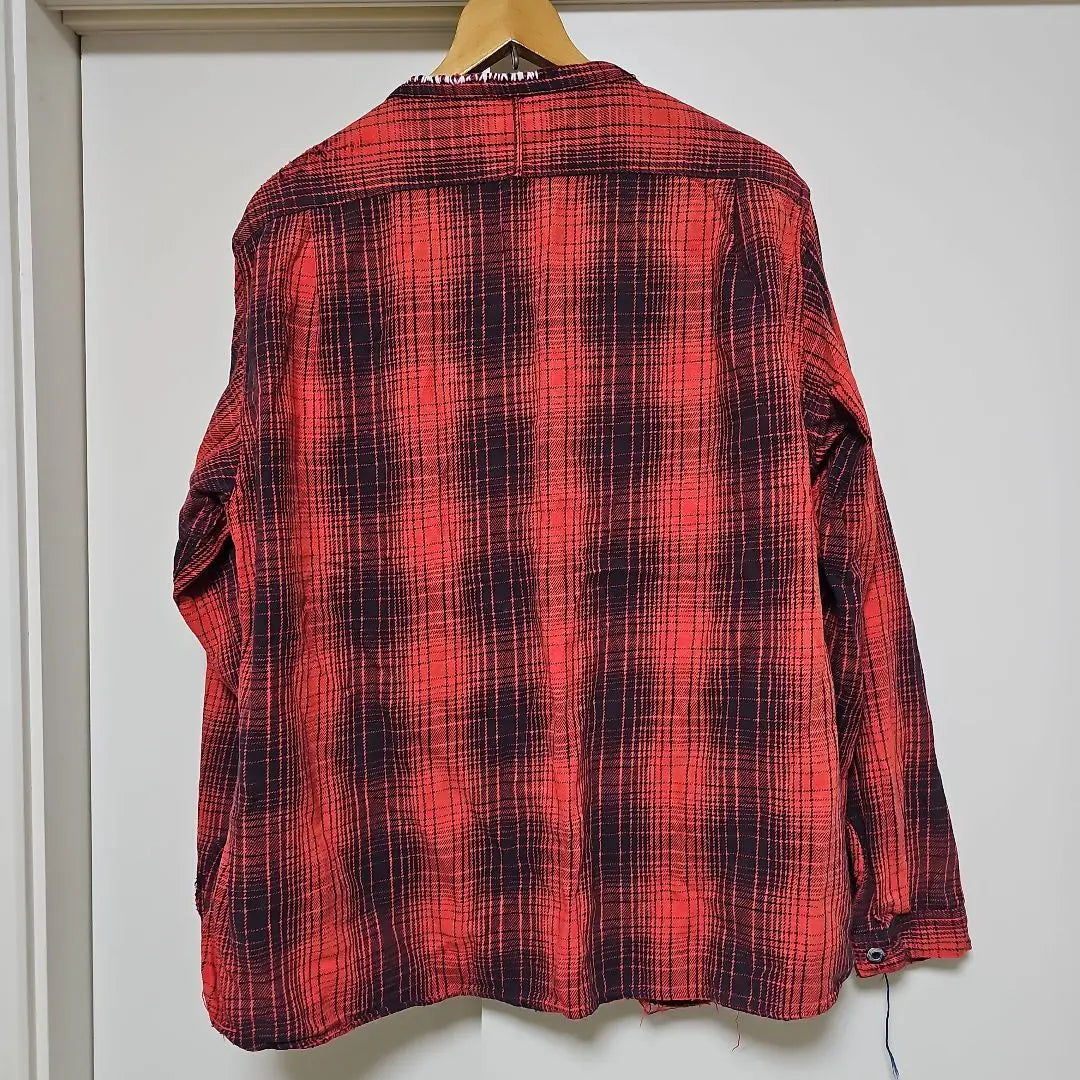 ANACHRONORM Ombre Check Shirt Cardigan 02