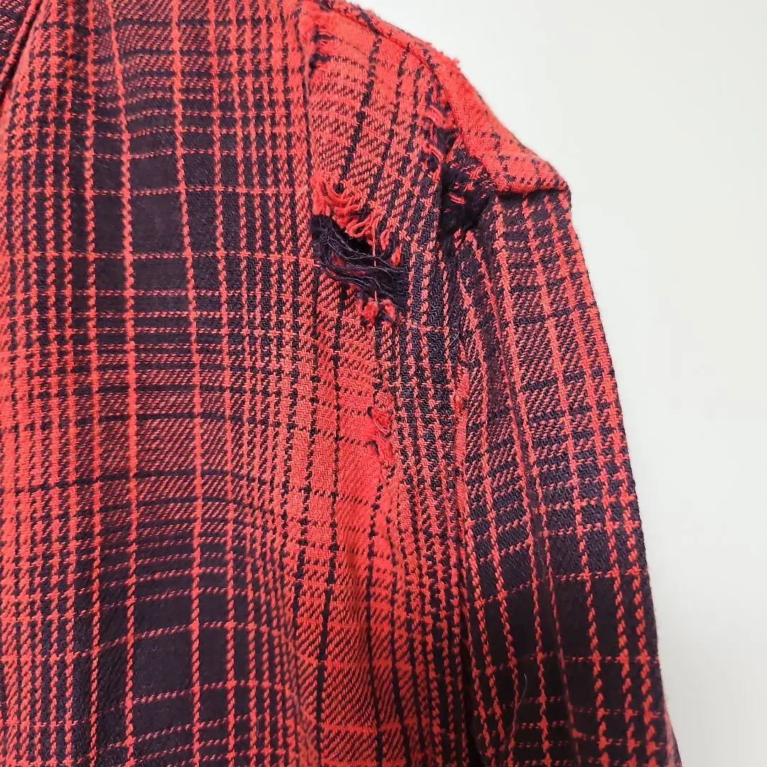 ANACHRONORM Ombre Check Shirt Cardigan 02