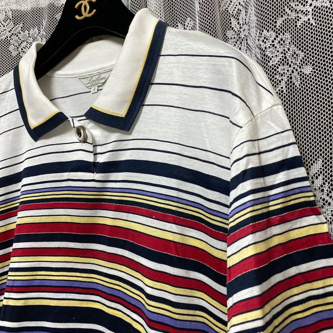 Lelian Original Original Wide Vintage Tricolor Polo Shirt