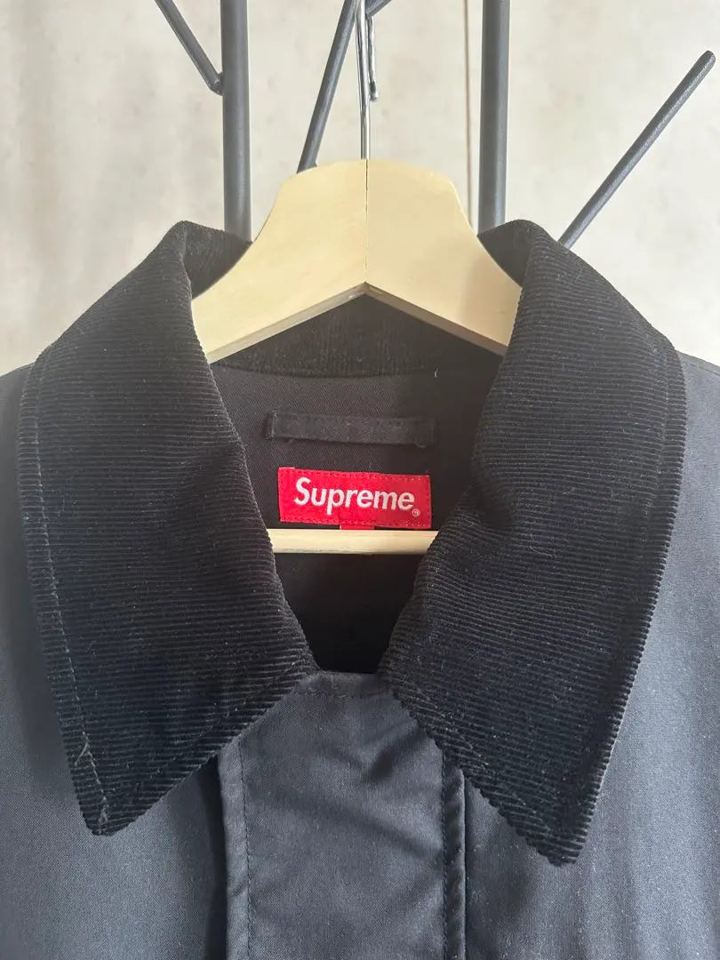 Capa de cera seca Supreme Barn Coat negra L 2014fw