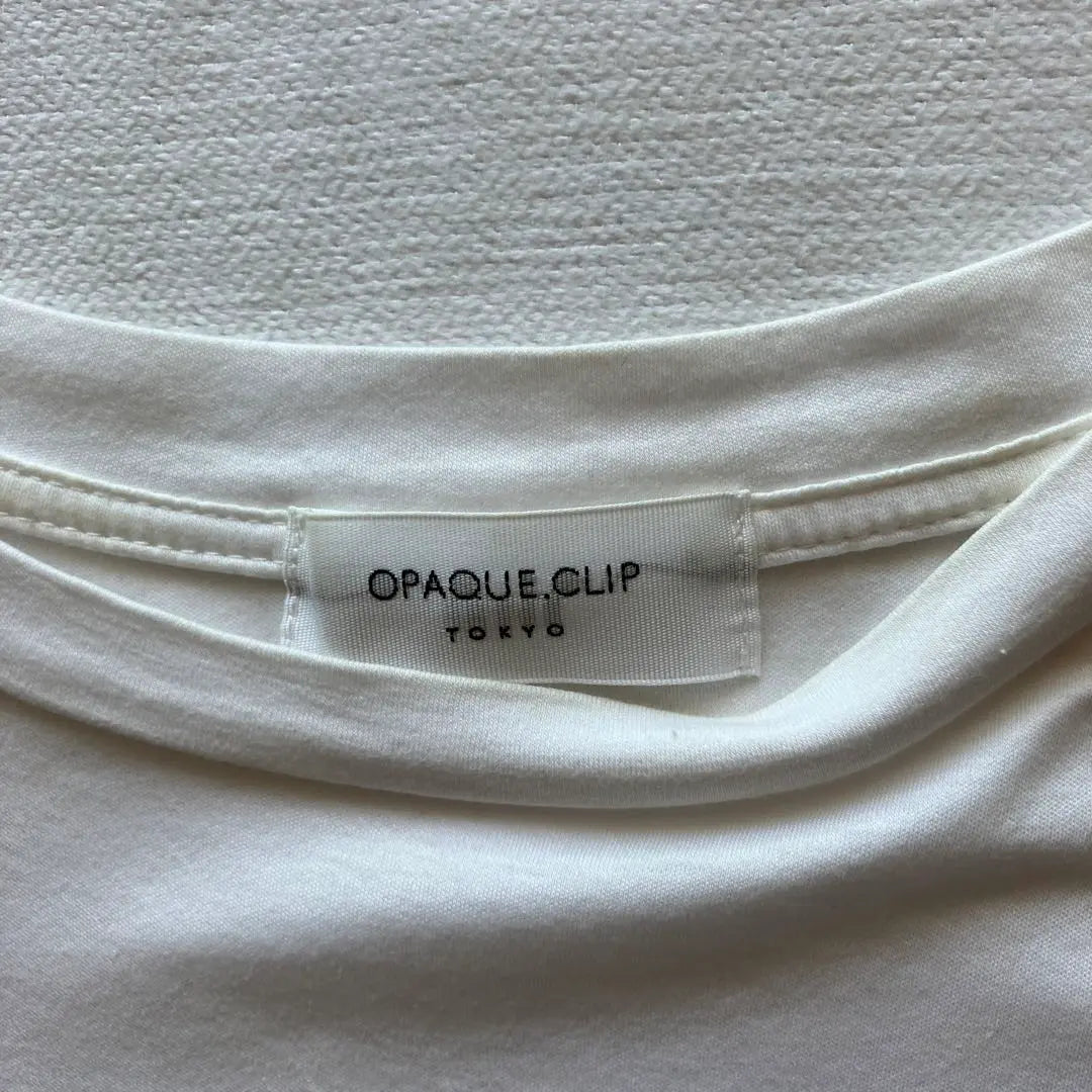 OPAQUE.CLIP Mercerized cotton round hem T-shirt