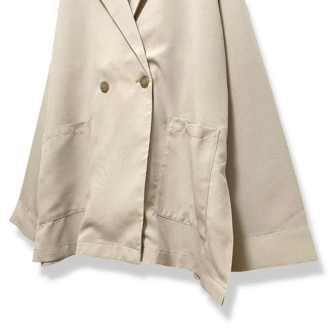 [Beautiful goods] Pageboy Linen Likdable Loos Jacket Tailored Loosen | 【美品】PAGEBOY リネンライクダブルルーズジャケット　テーラード　ゆったり