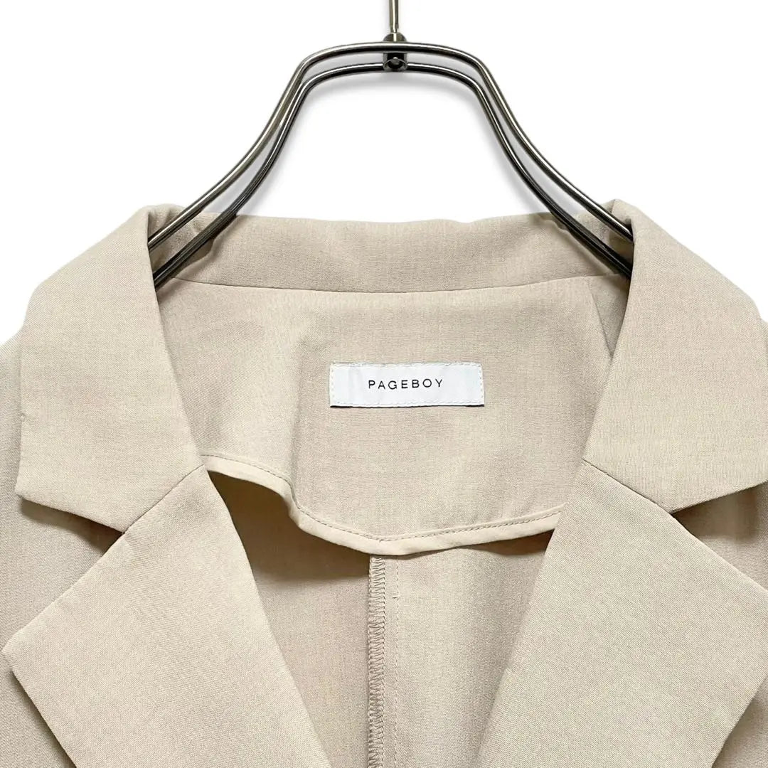 [Productos hermosos] Pageboy Linen Likdable Loos Chaqueta a medida Aflojar | 【美品】PAGEBOY リネンライクダブルルーズジャケット テーラード ゆったり