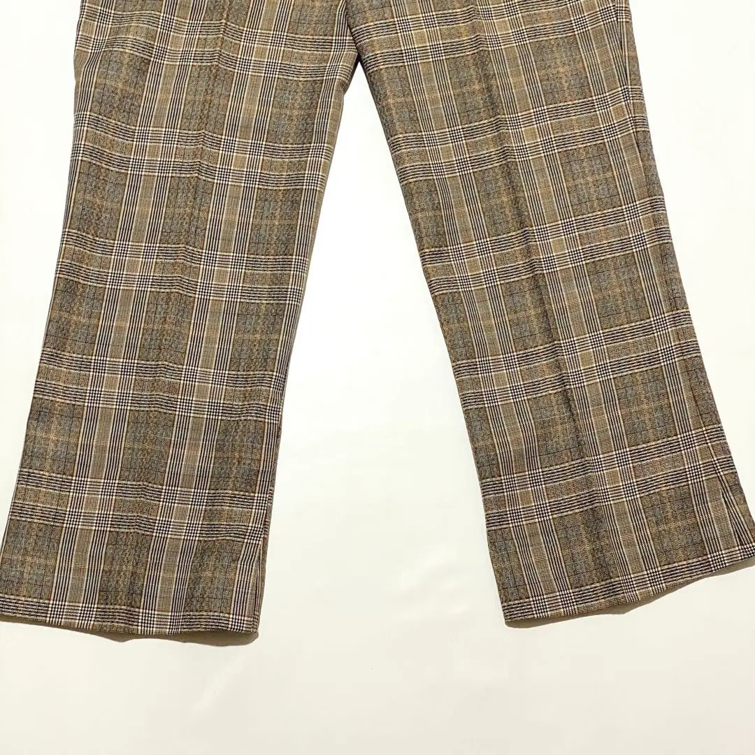 Pantalones de cuadros con cinturón, estilo vintage, años 60