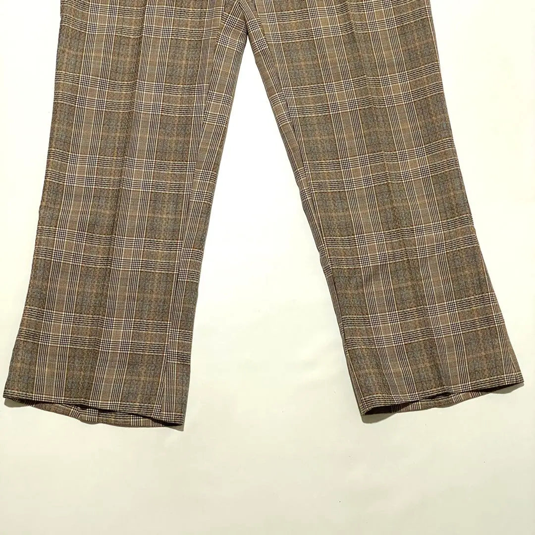 Pantalones de cuadros con cinturón, estilo vintage, años 60