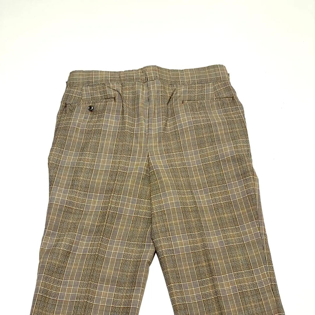 Pantalones de cuadros con cinturón, estilo vintage, años 60