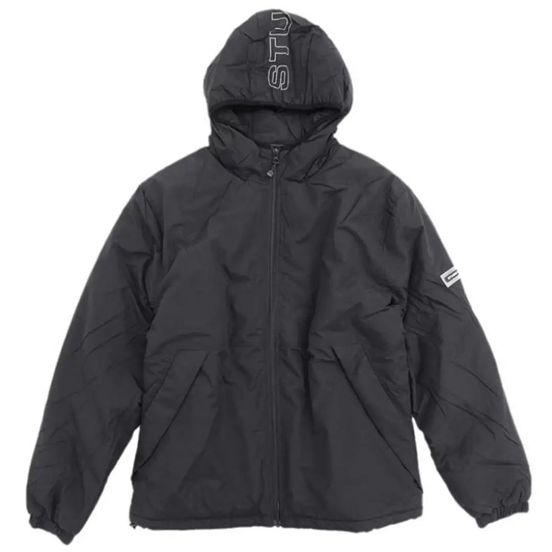 STUSSY Down Jacket M Filling Nylon Jacket Black y2k