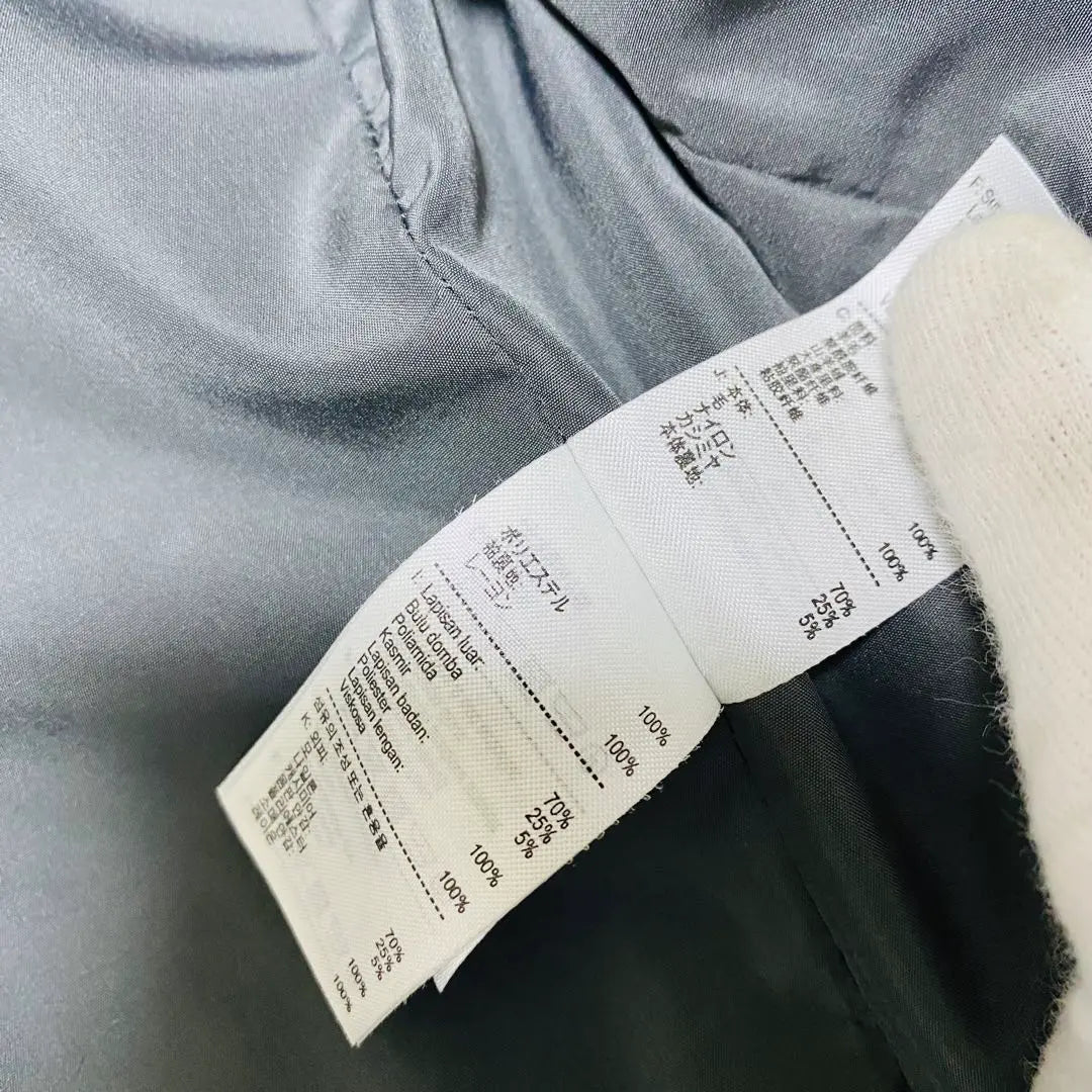 [Buen estado] Chaqueta Lacoste de doble sastrería en mezcla de cachemira gris 48