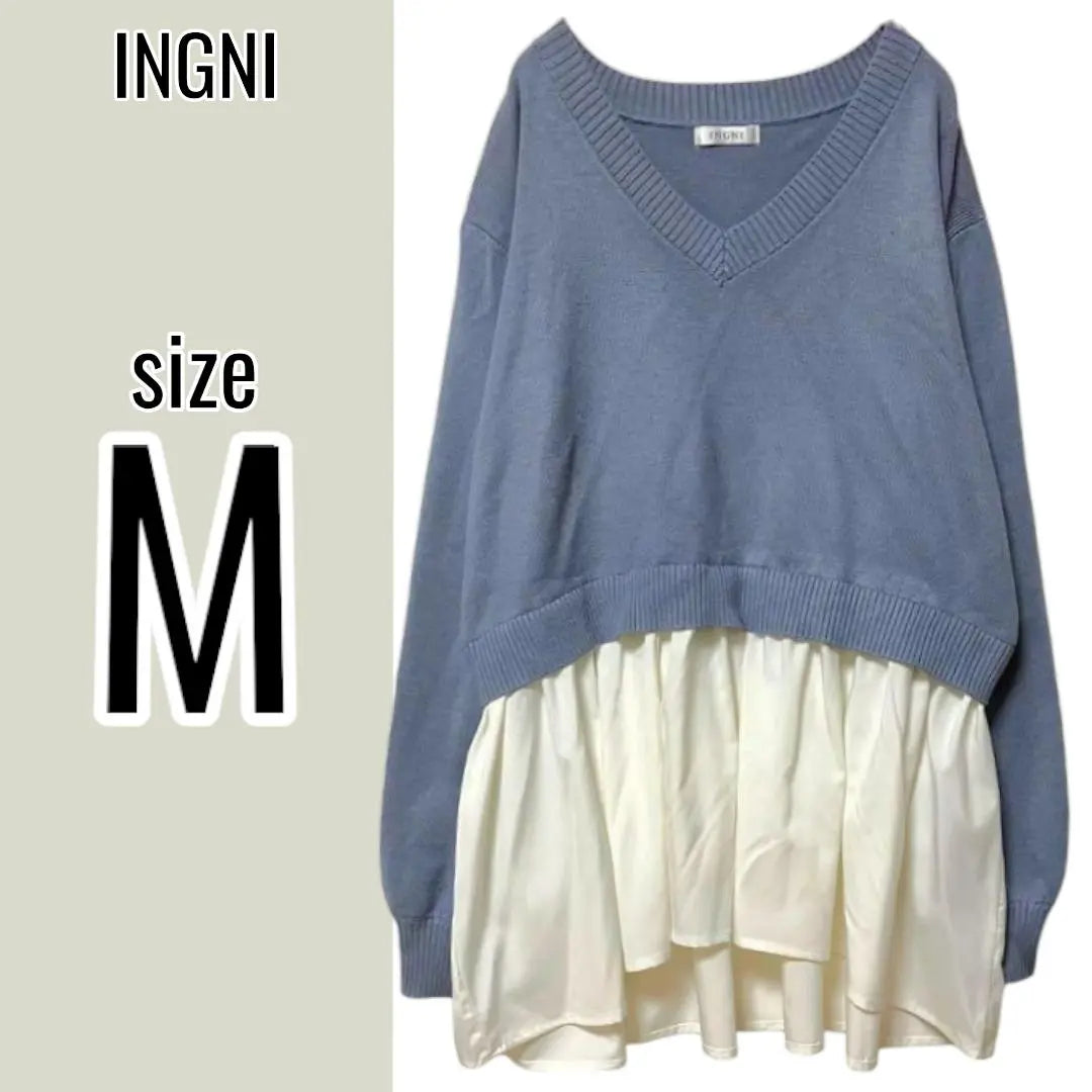 INGNI Suéter (M) Combinación Sinuoso Viento Oficina Correcciones Primavera / Otoño Invierno | INGNI セーター（M）コンビネーション 重ね着風 オフィスカジュアル 春秋冬