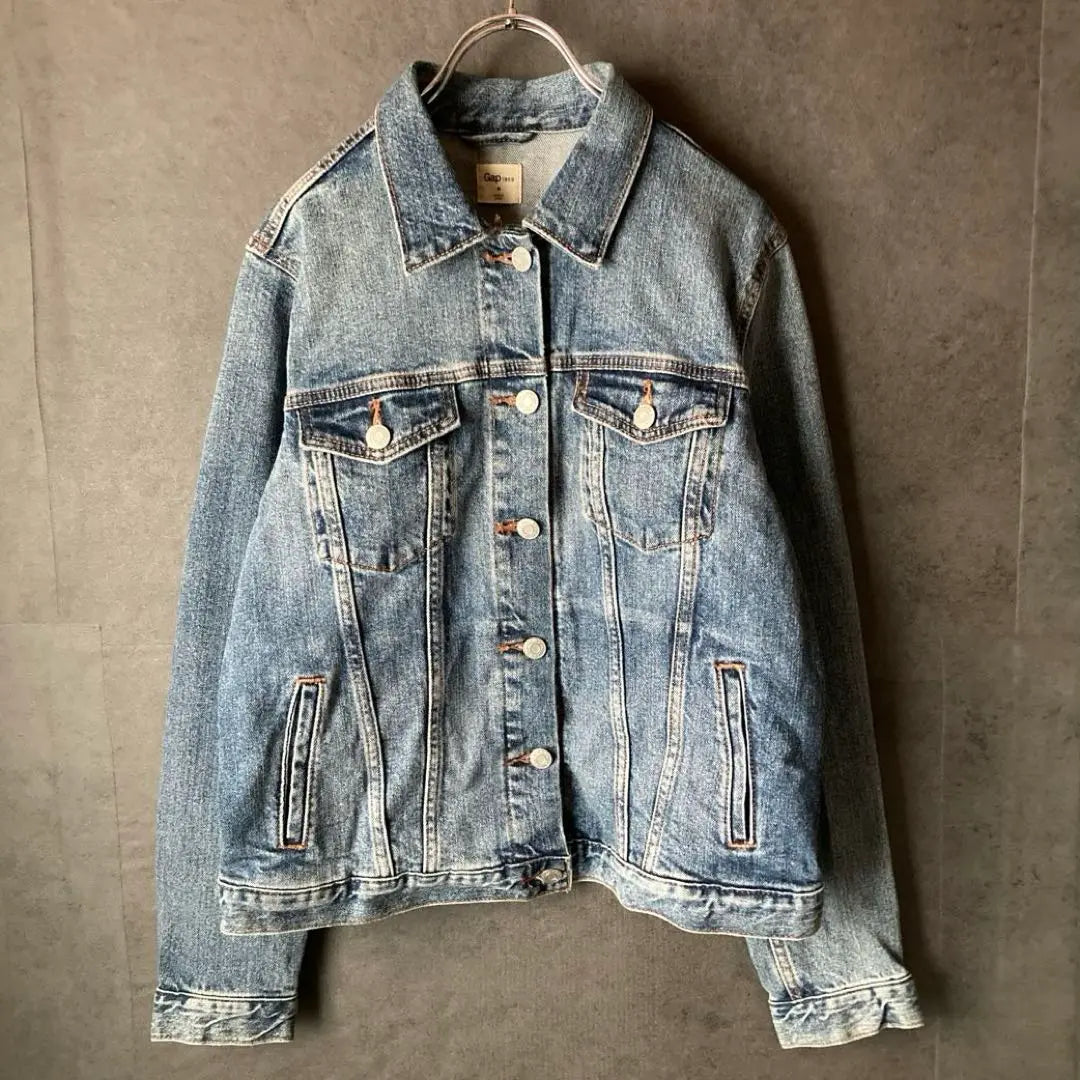 Y2K 00s GAP Denim Jacket Grunge Fade archive