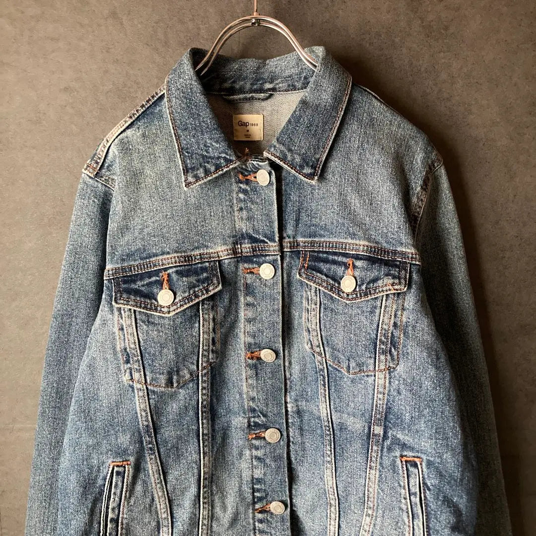 Y2K 00s GAP Denim Jacket Grunge Fade archive