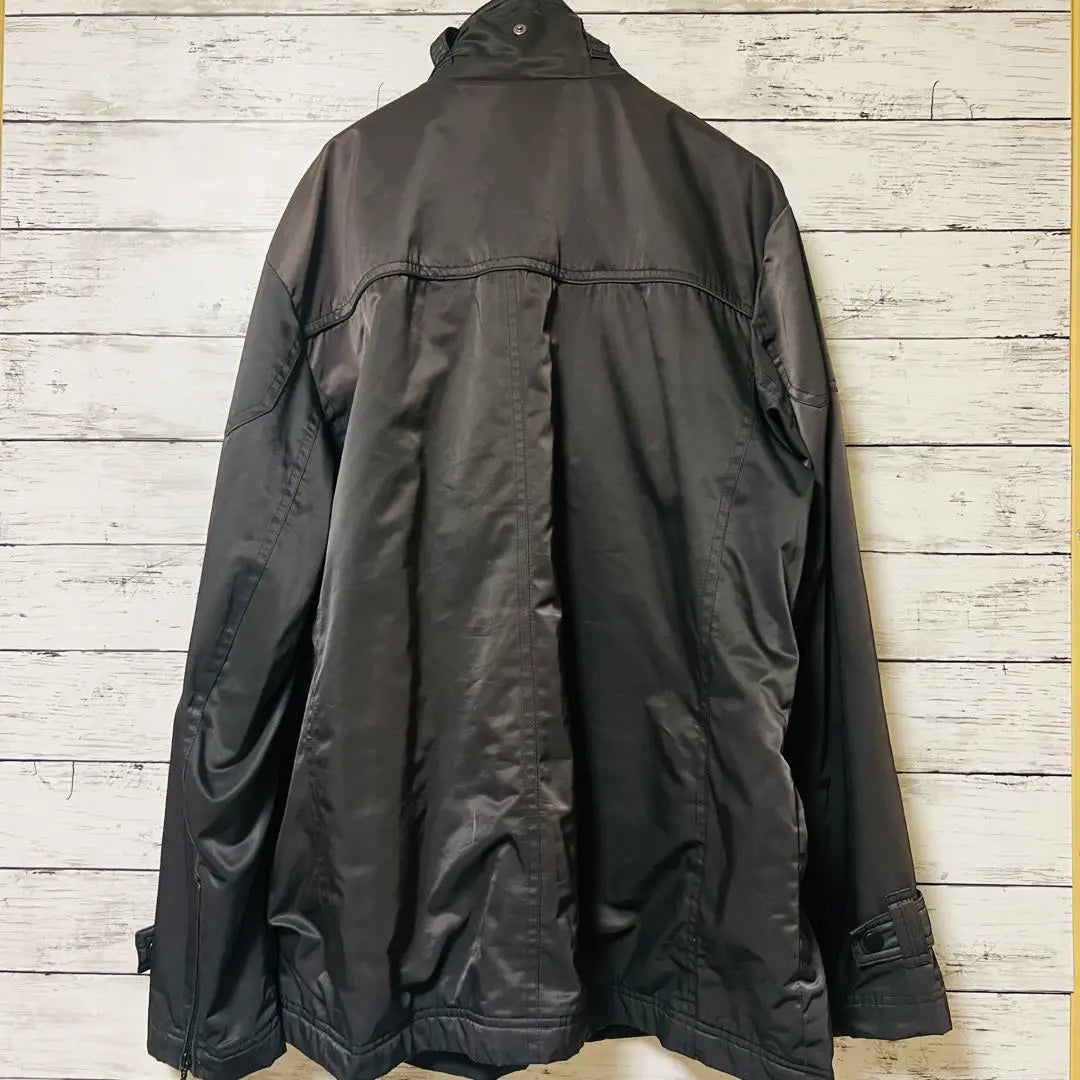 Dark gray nylon jacket with 4 pockets LL