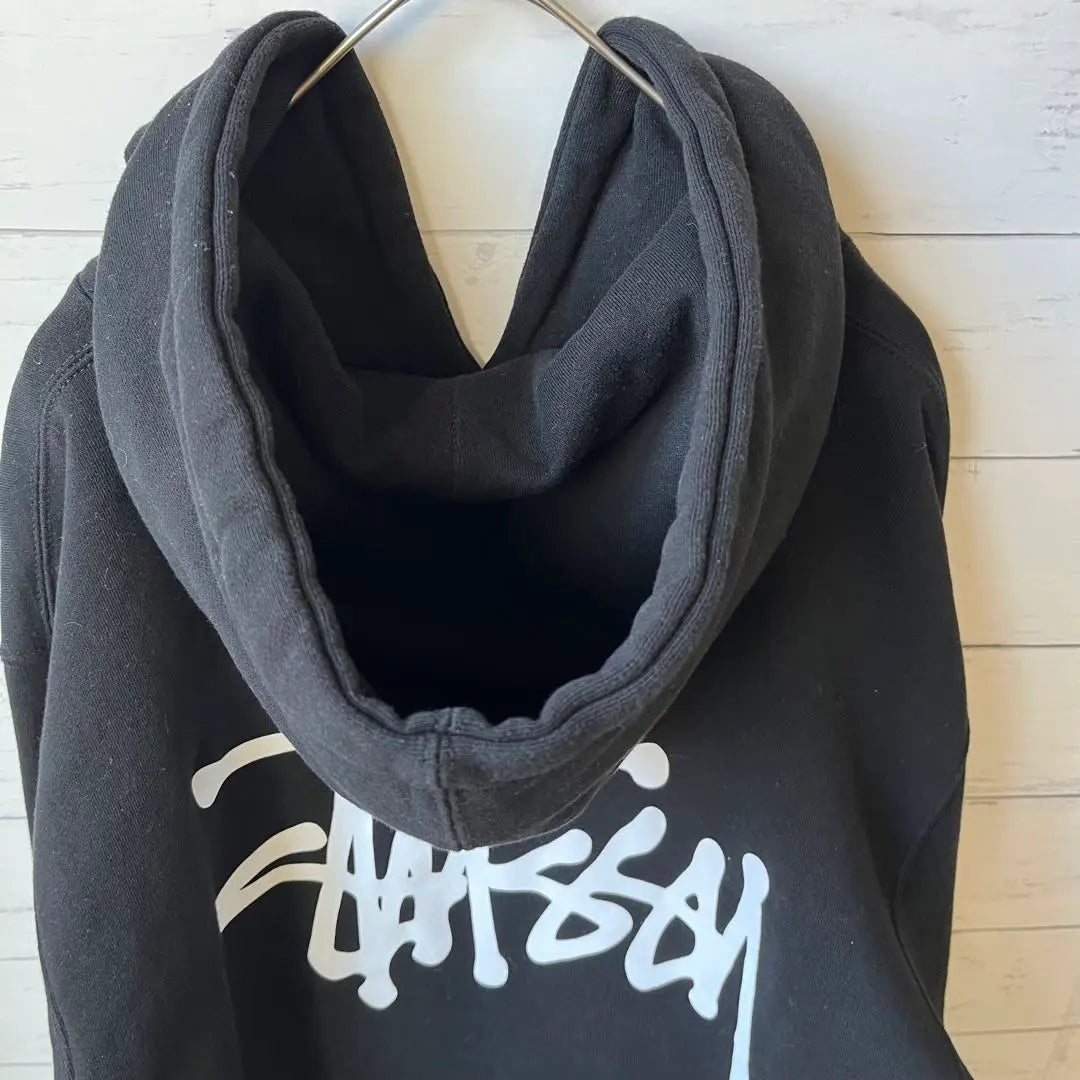 [XL size] Stussy ⭐︎ Back print logo hoodie [Black] Sold out immediately