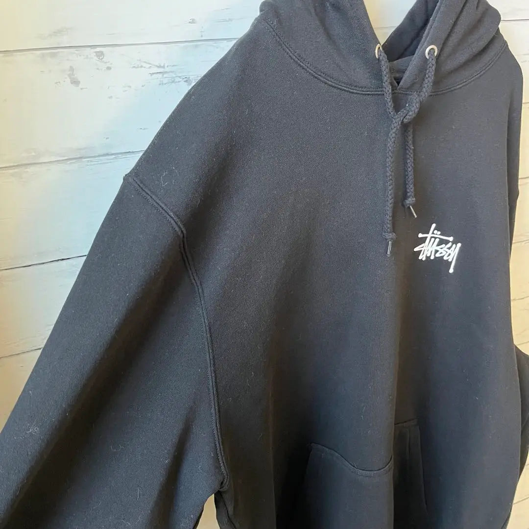 [XL size] Stussy ⭐︎ Back print logo hoodie [Black] Sold out immediately