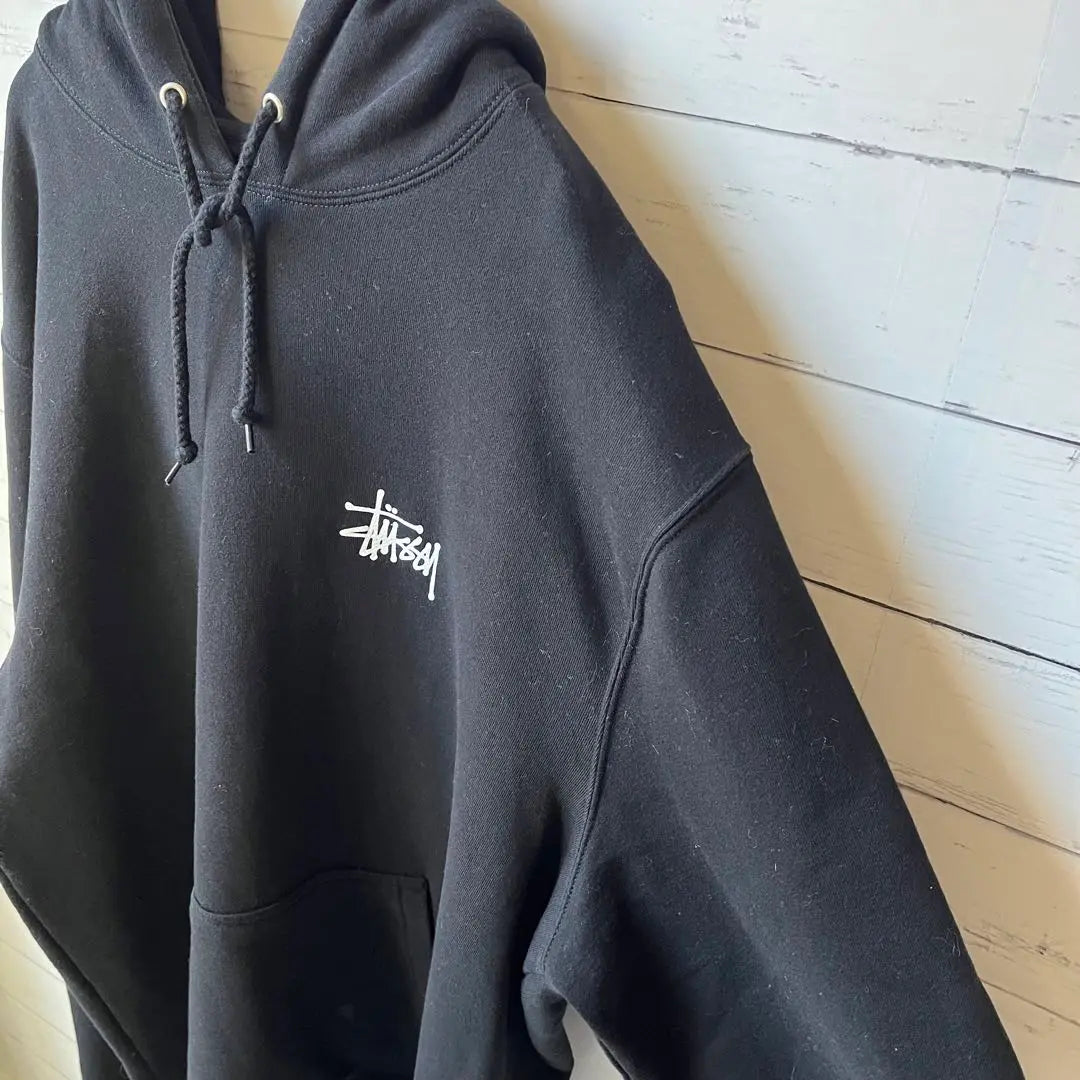 [XL size] Stussy ⭐︎ Back print logo hoodie [Black] Sold out immediately