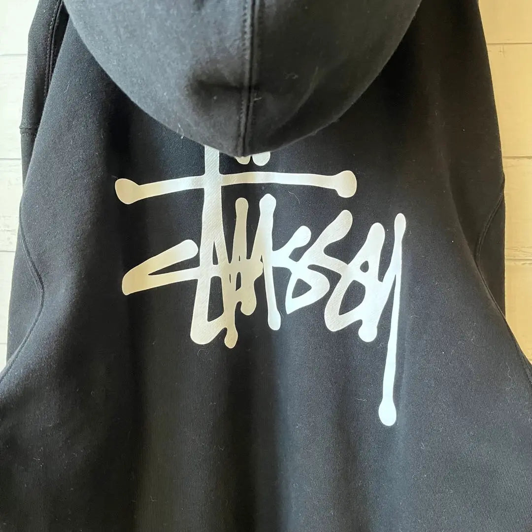 [XL size] Stussy ⭐︎ Back print logo hoodie [Black] Sold out immediately