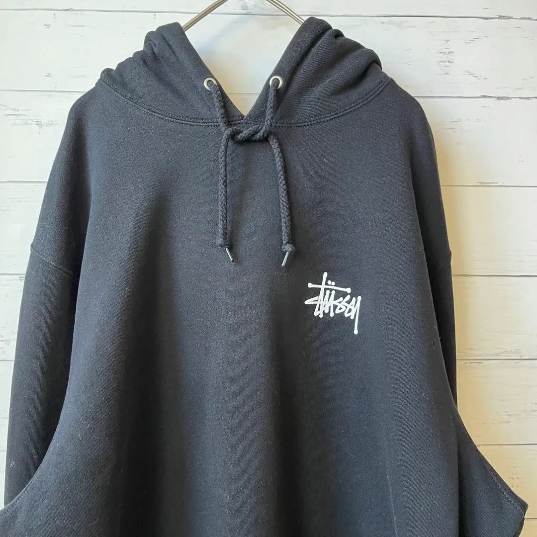 [XL size] Stussy ⭐︎ Back print logo hoodie [Black] Sold out immediately