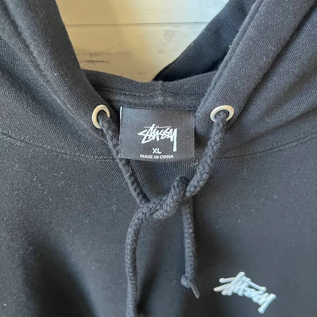 [XL size] Stussy ⭐︎ Back print logo hoodie [Black] Sold out immediately